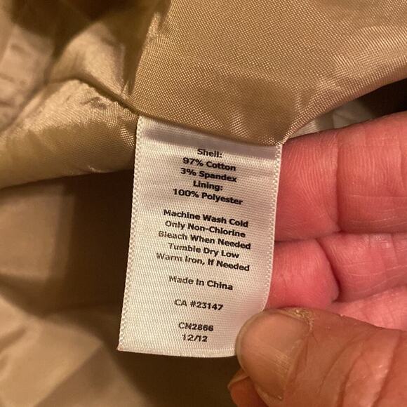 Talbots Women’s Twill A-line Beige Pockets Mini Skirt Fully Lined Size 4P EUC - Picture 4 of 4